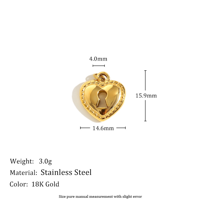 Love lock pendant-gold