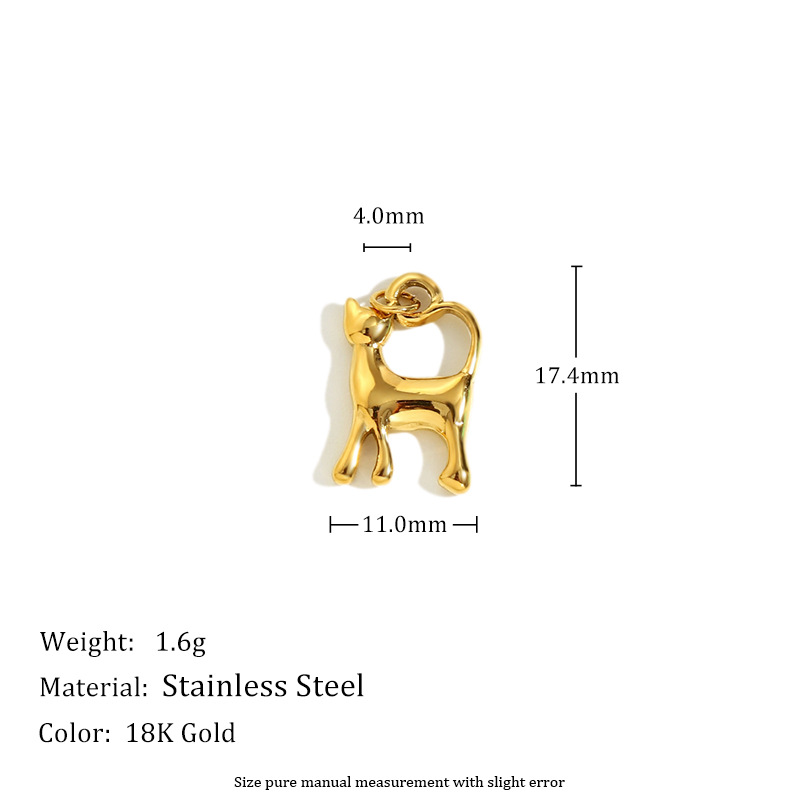 Kitten pendant-gold