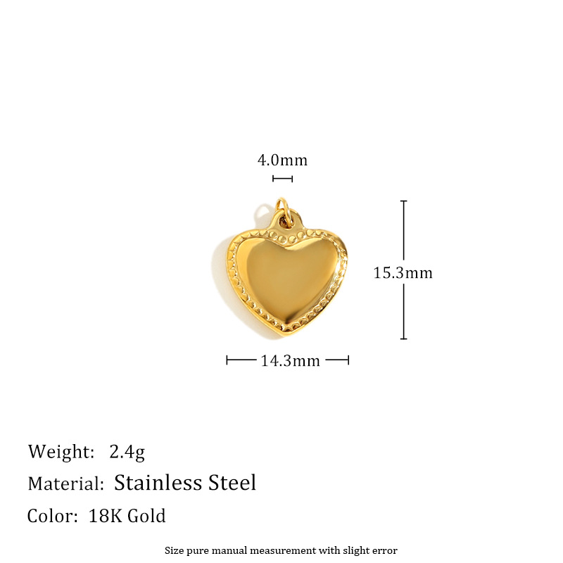 Beaded love pendant-gold