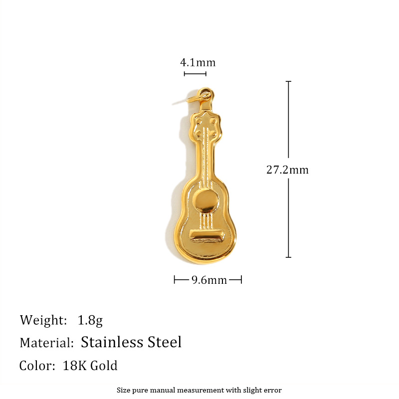 Small guitar pendant-gold