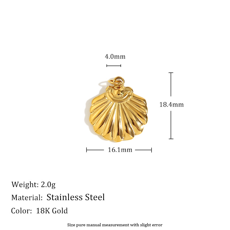 Peanut shell pendant-gold