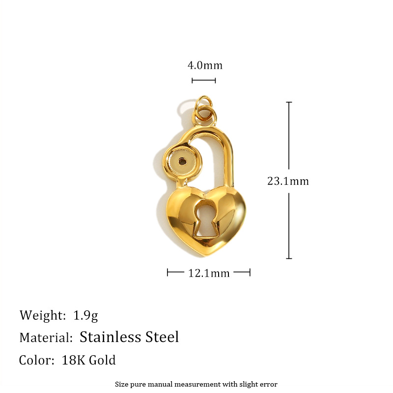 Love keyhole pendant-gold