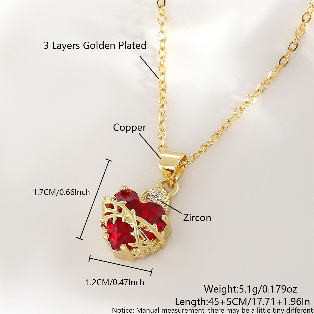 1.7*1.2cm red love nab10-6