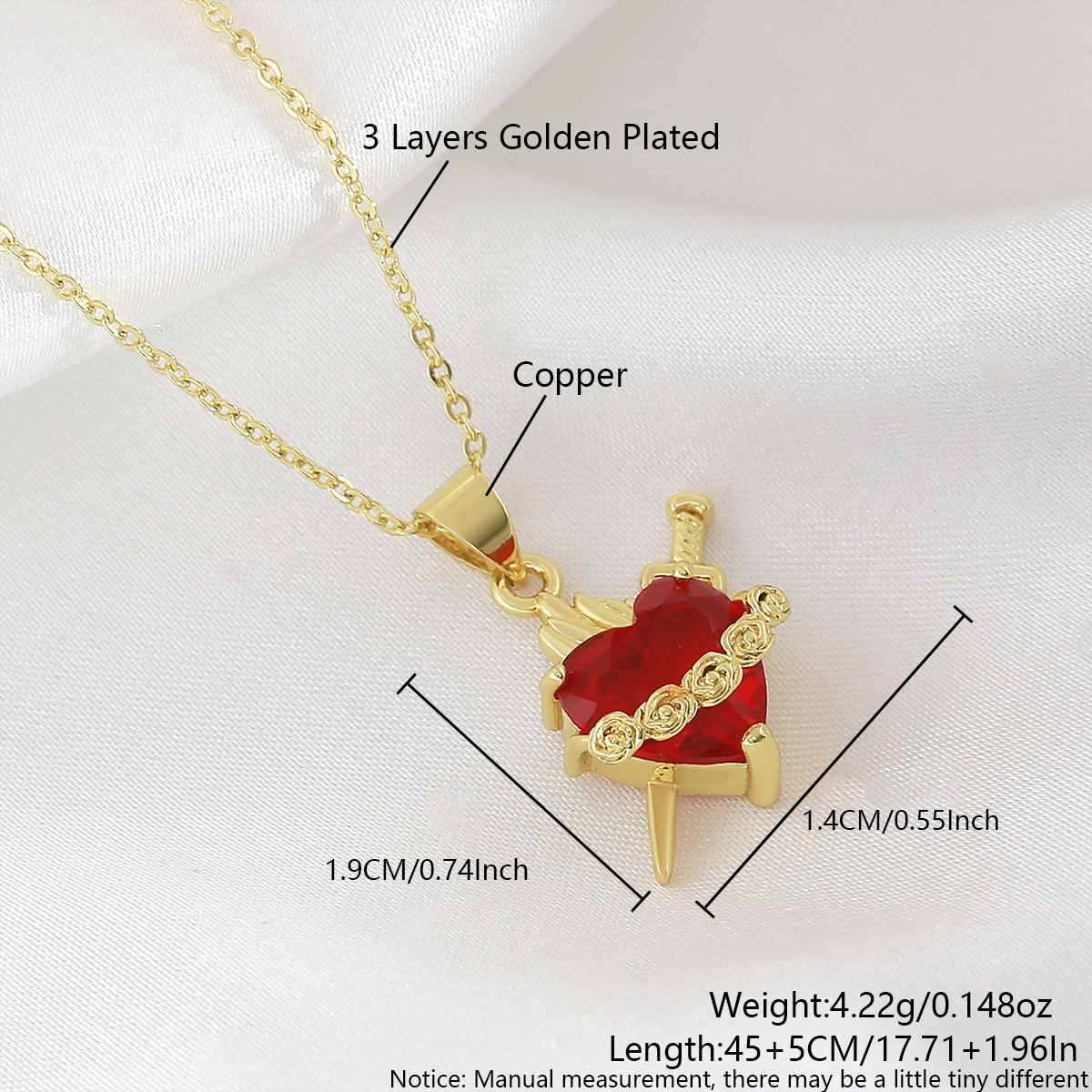 1.9*1.4cm red heart nac07-10
