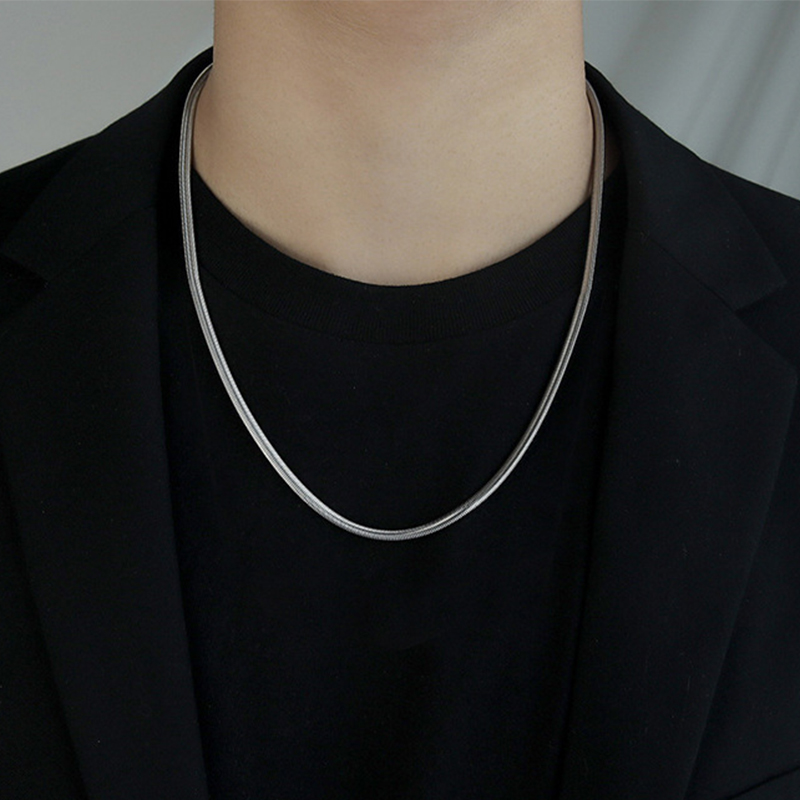 iron chain Flat snake bone chain-50cm