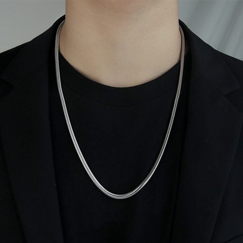 iron chain Flat snake bone chain-60cm