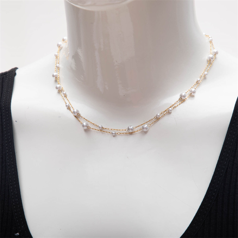 Golden double-glass beads