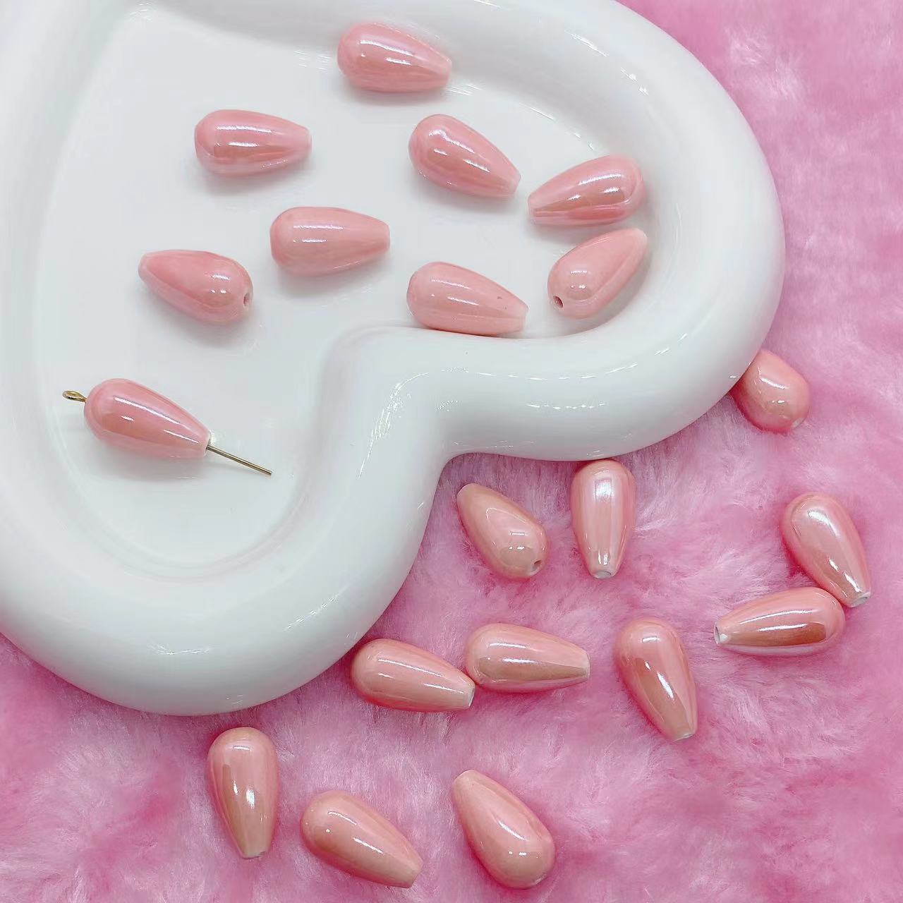 Pink water drops