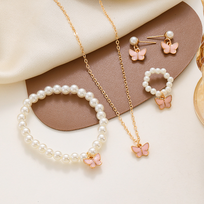 CK0292 pink butterfly 4 piece set