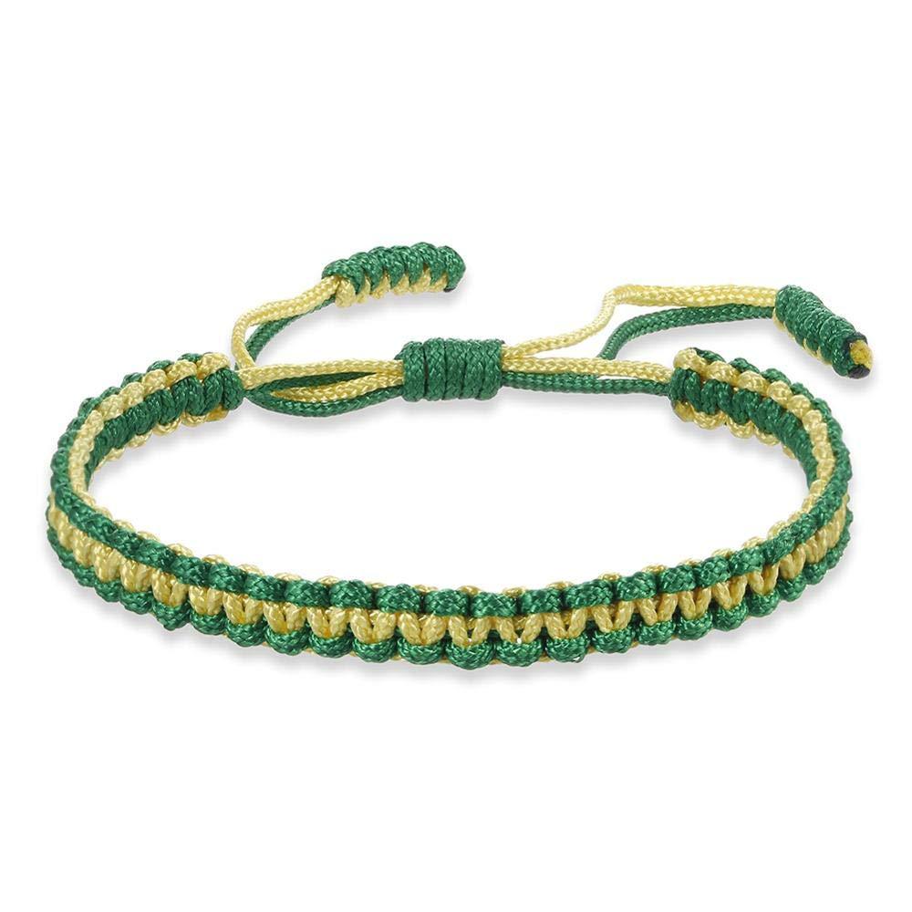Green Rope Yellow Rope Woven Bracelet