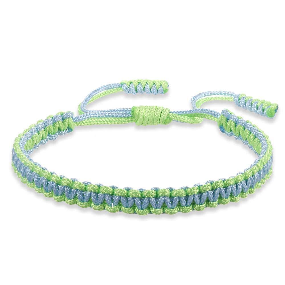 Light Blue Rope Light Green Rope Woven Bracelet