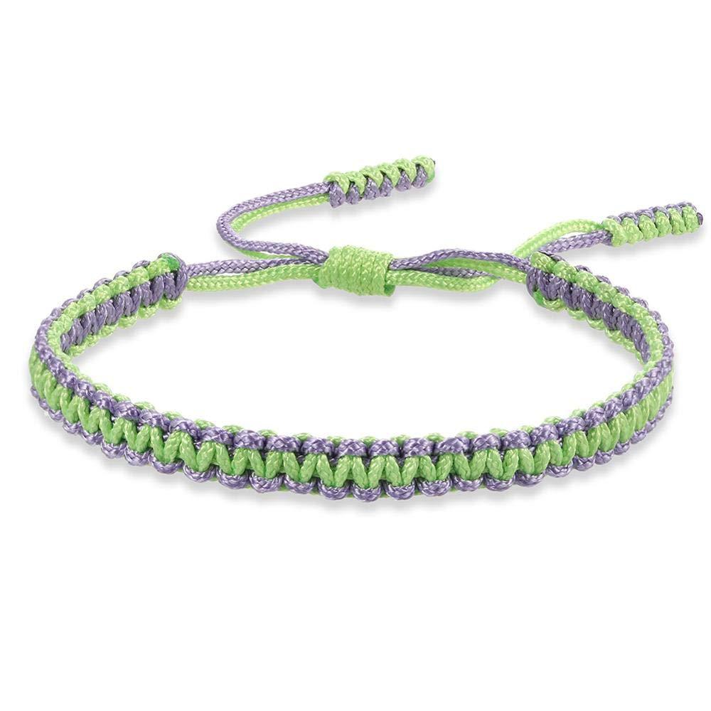 Light Purple Rope Light Green Rope Woven Bracelet