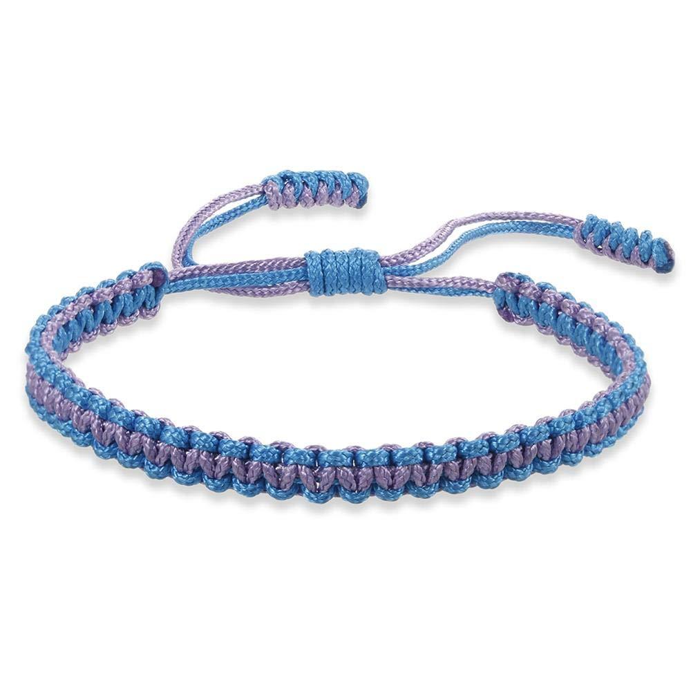 Blue Rope Purple Rope Woven Bracelet