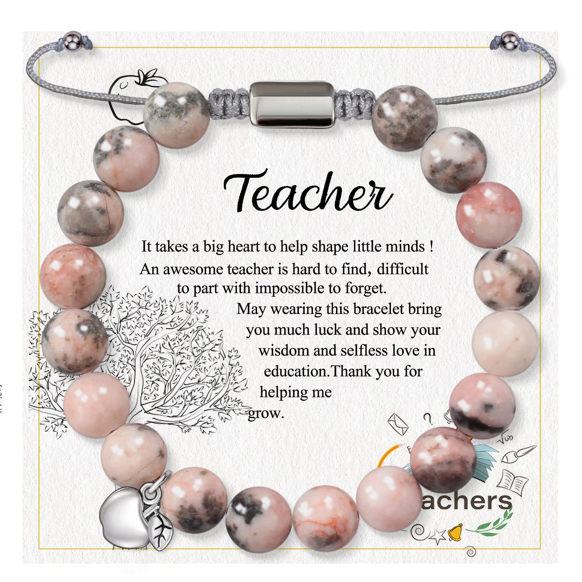 Pink Zebra   Apple   Teacher Card