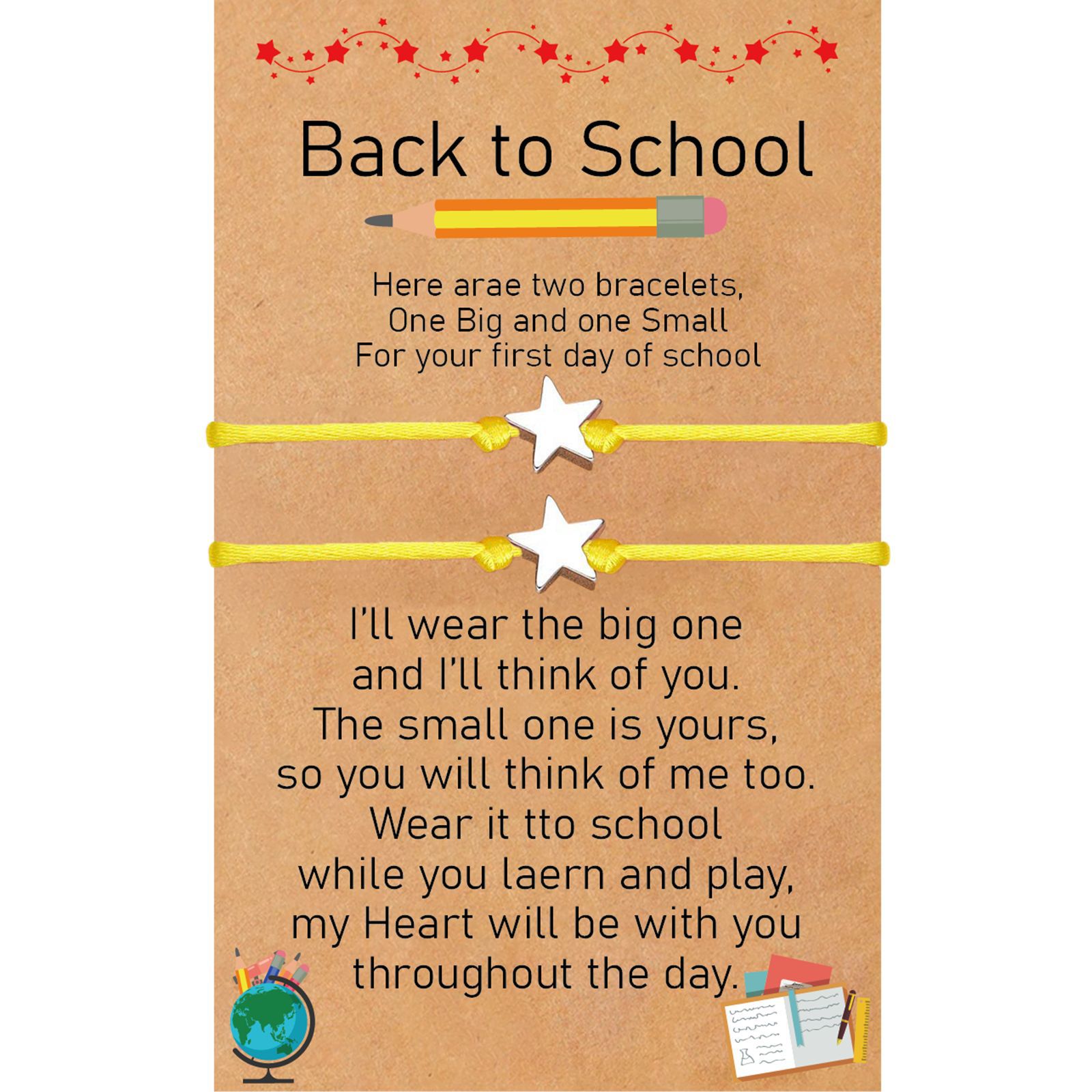 Yellow Star suit School Card