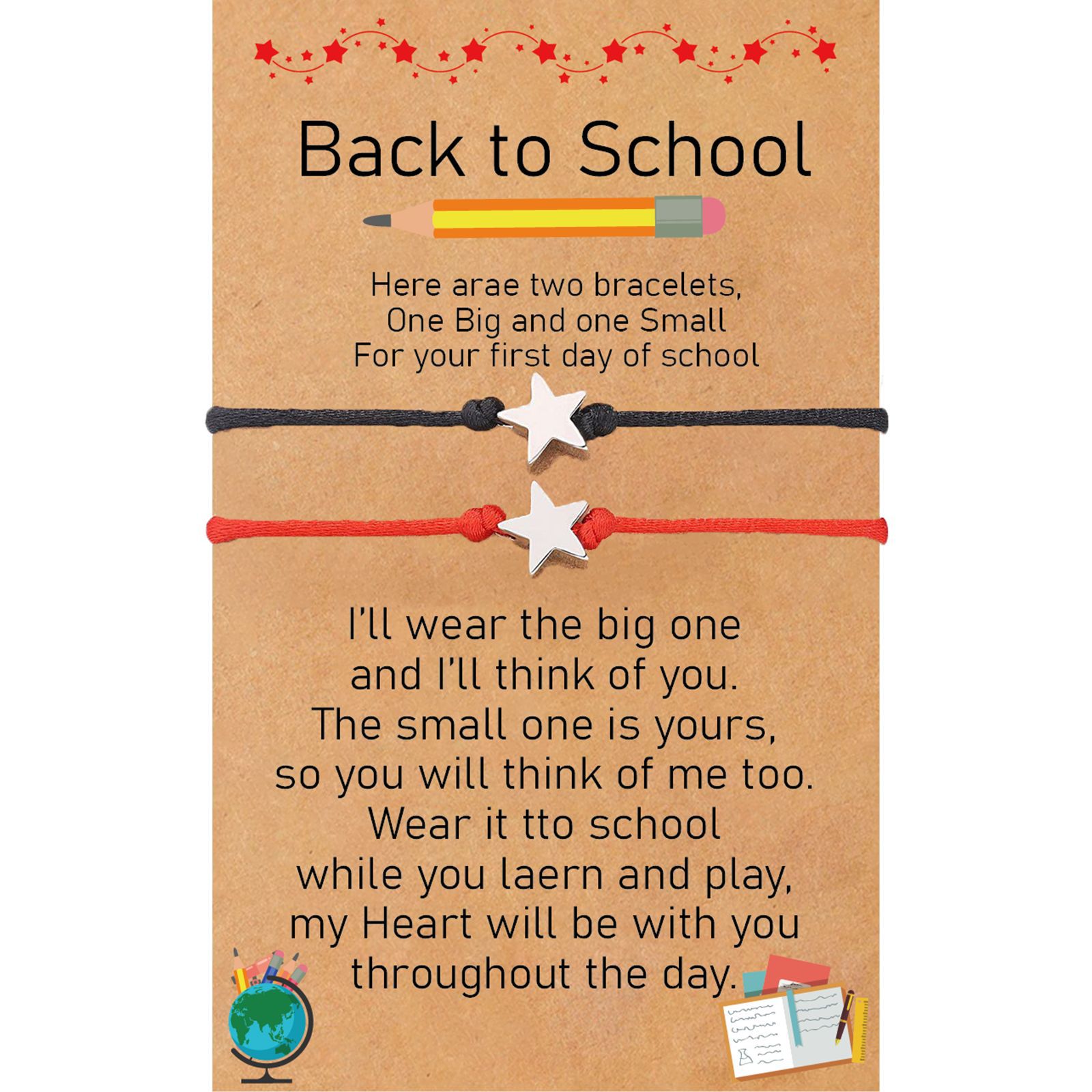 Black Red Star suit School Card
