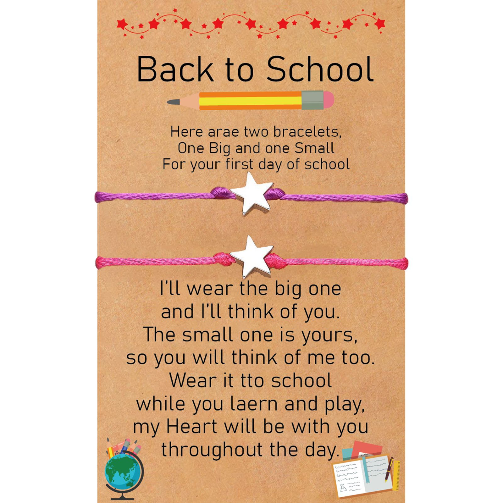 Purple Rose Red Star suit School Card