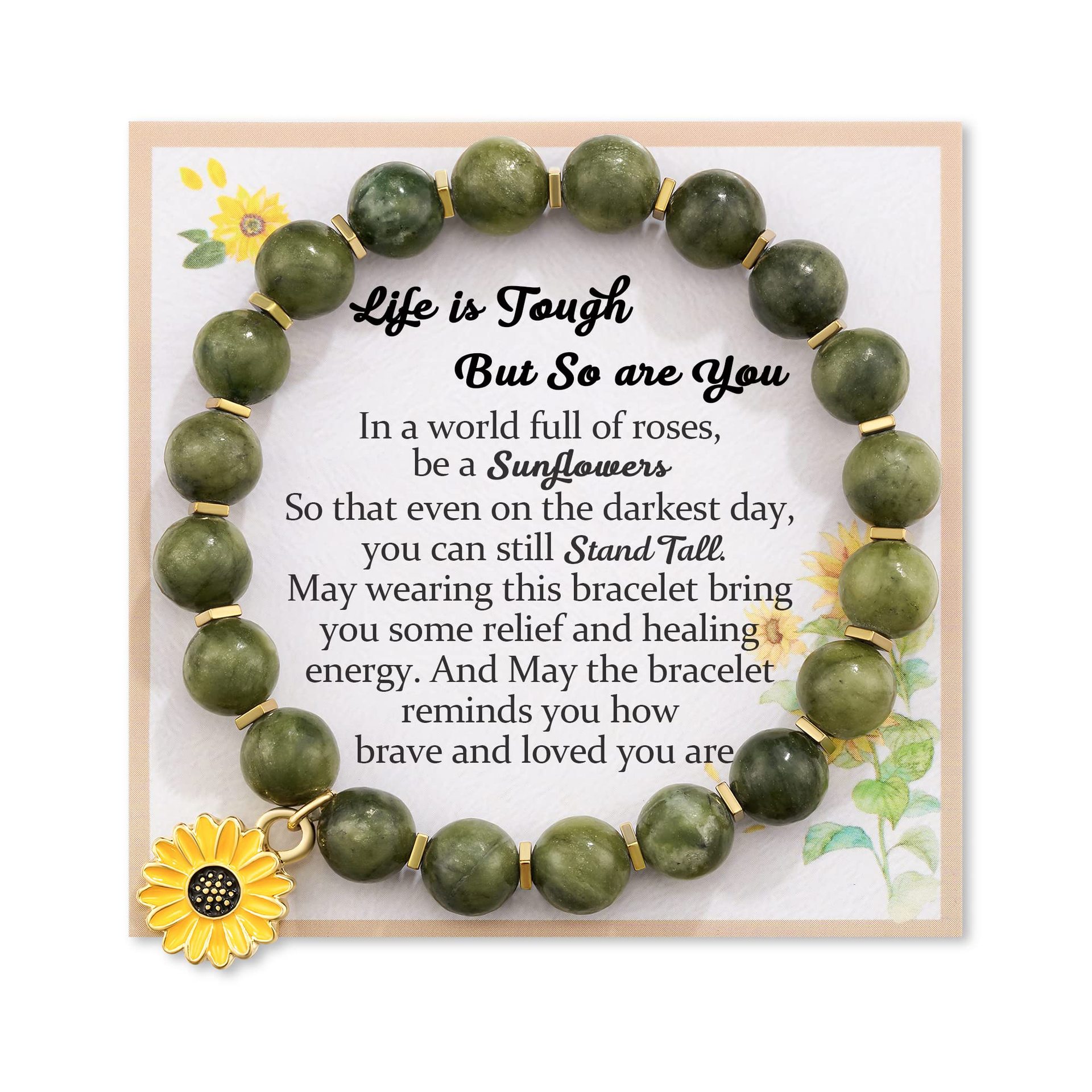 African Turquoise Sunflower Pendant Life Card