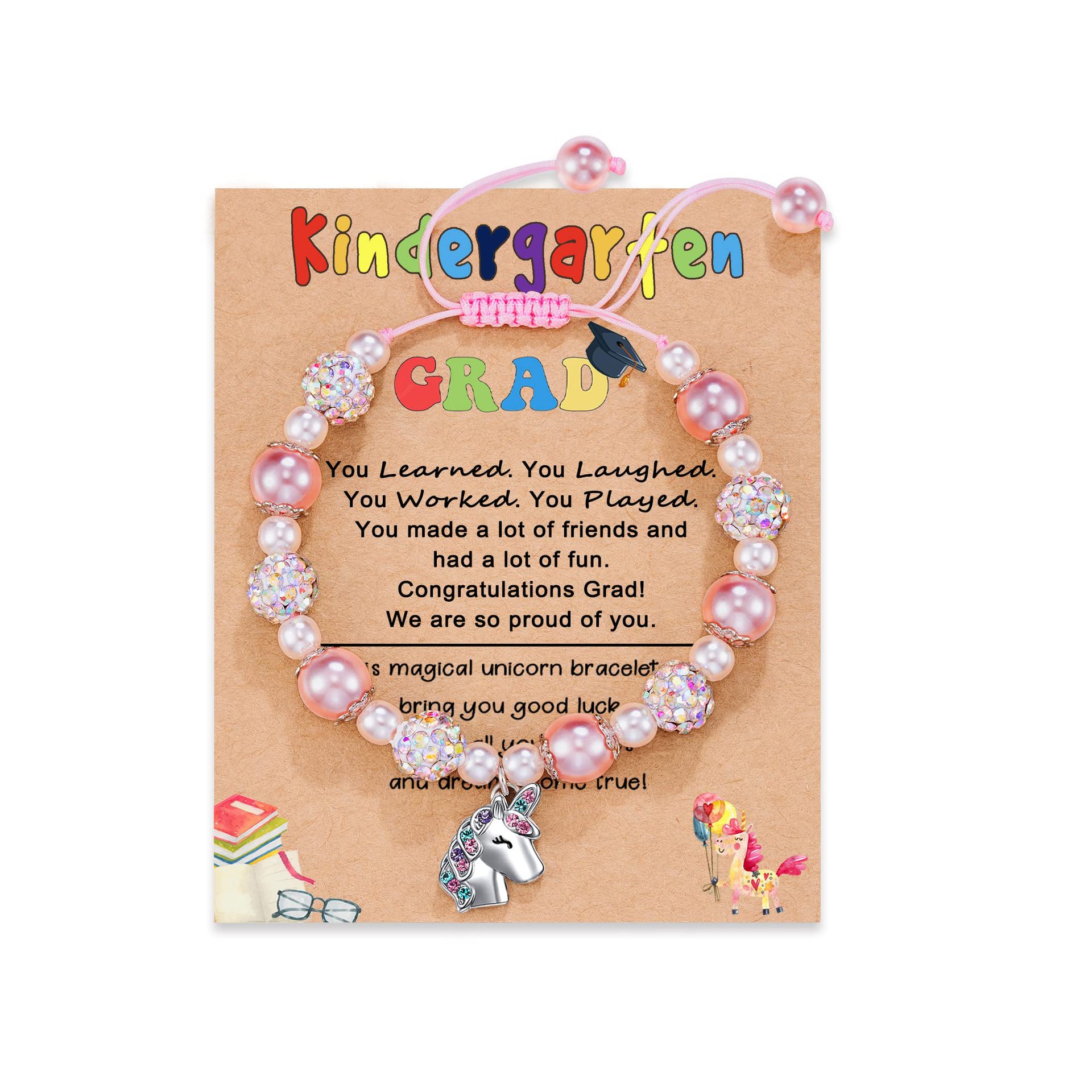 Pink Barra   Unicorn   Kingergarten Card
