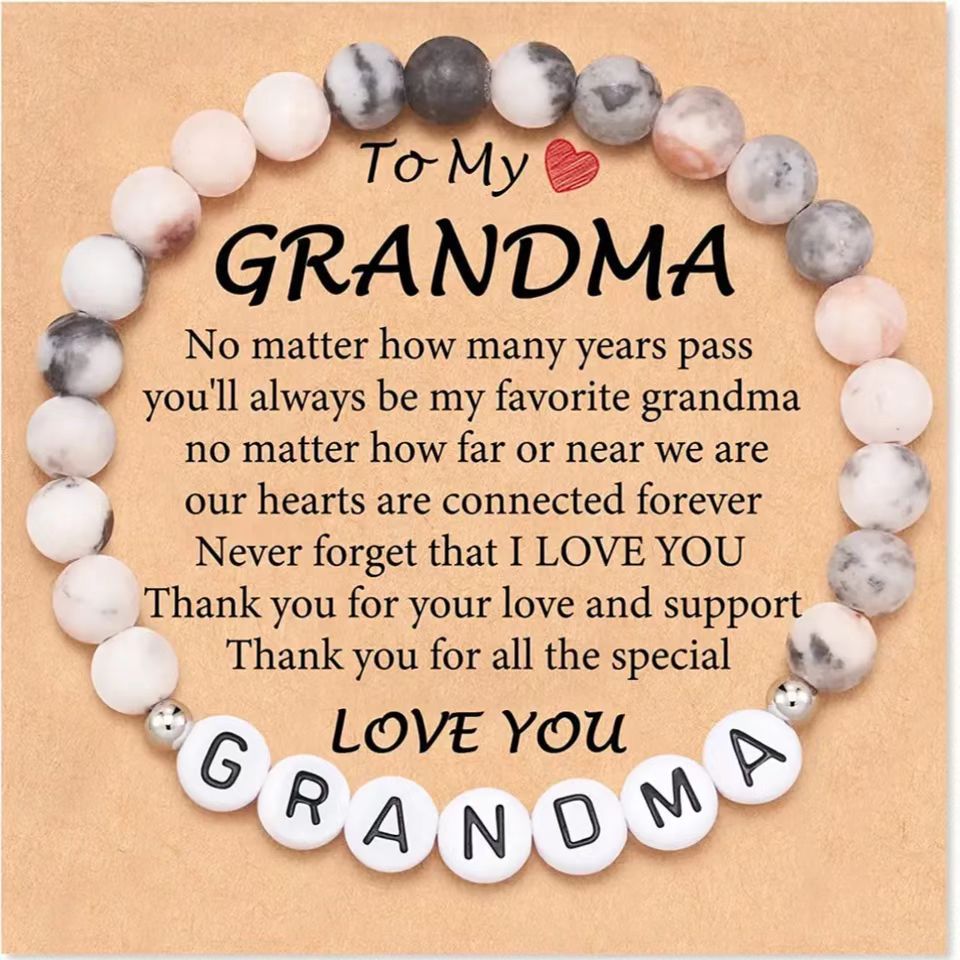 Pink zebra   grandma letter card