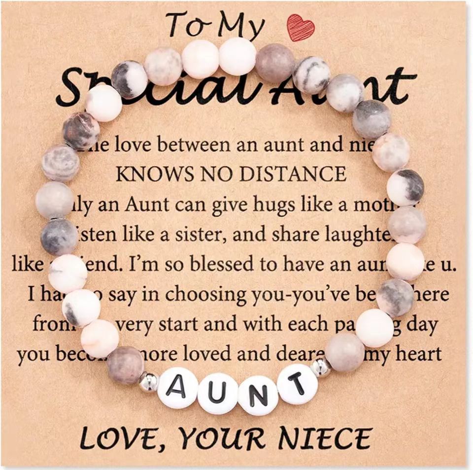Pink zebra   aunt letter card