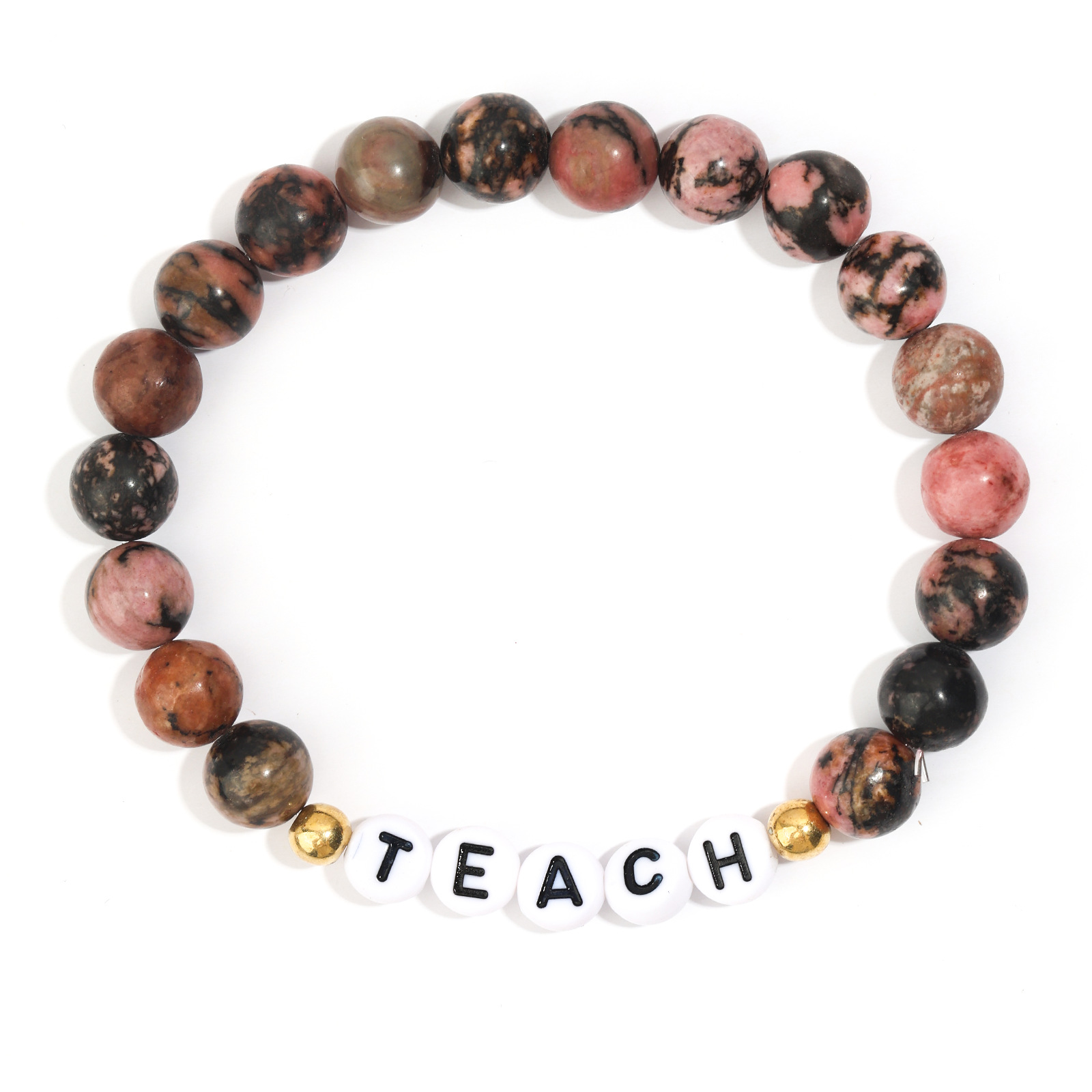 Teach  black line rhodolite bracelet