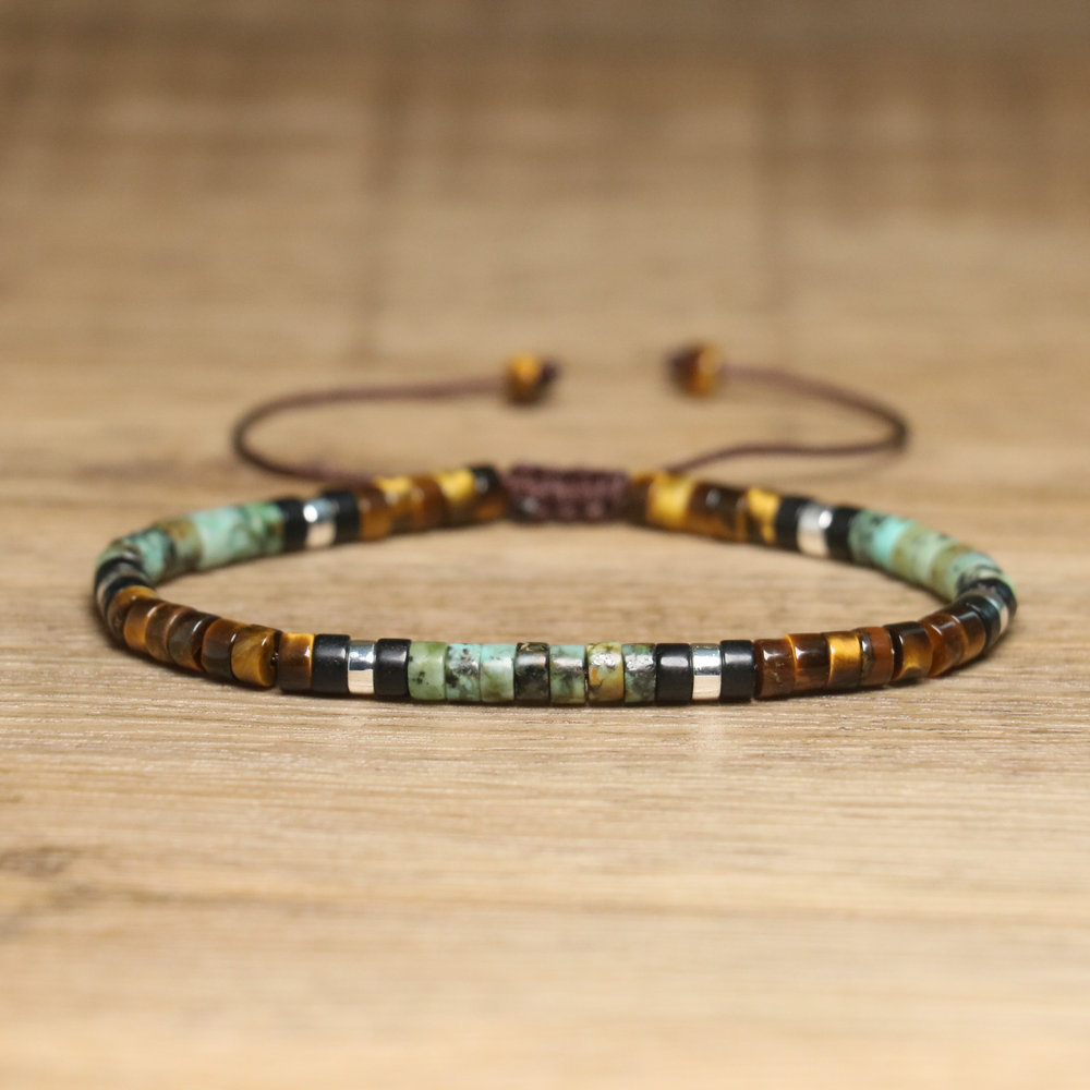 72 tiger eye african pine silver