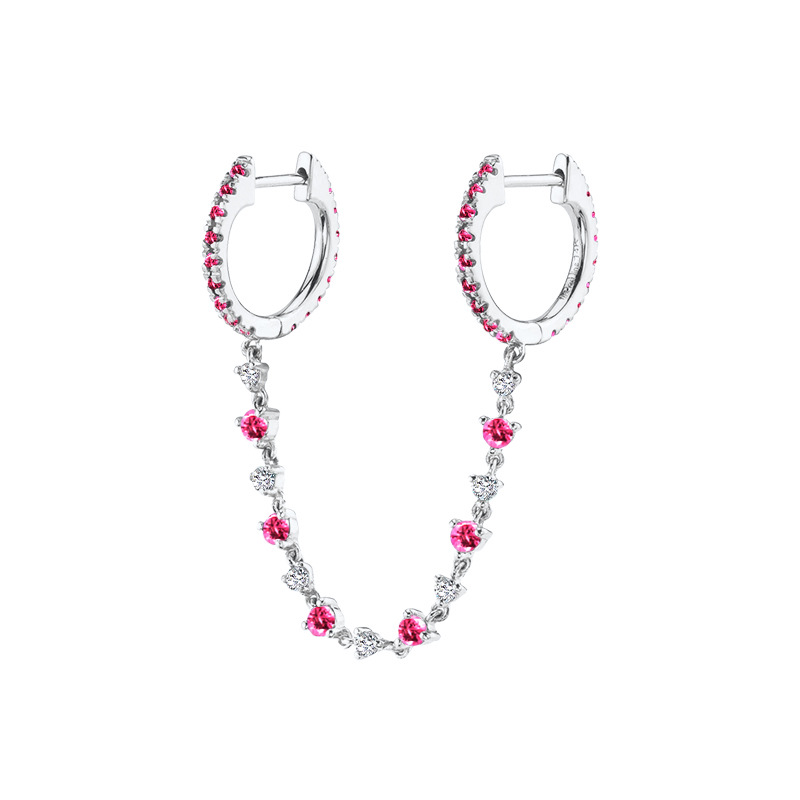 Rose red silver (single double circle)
