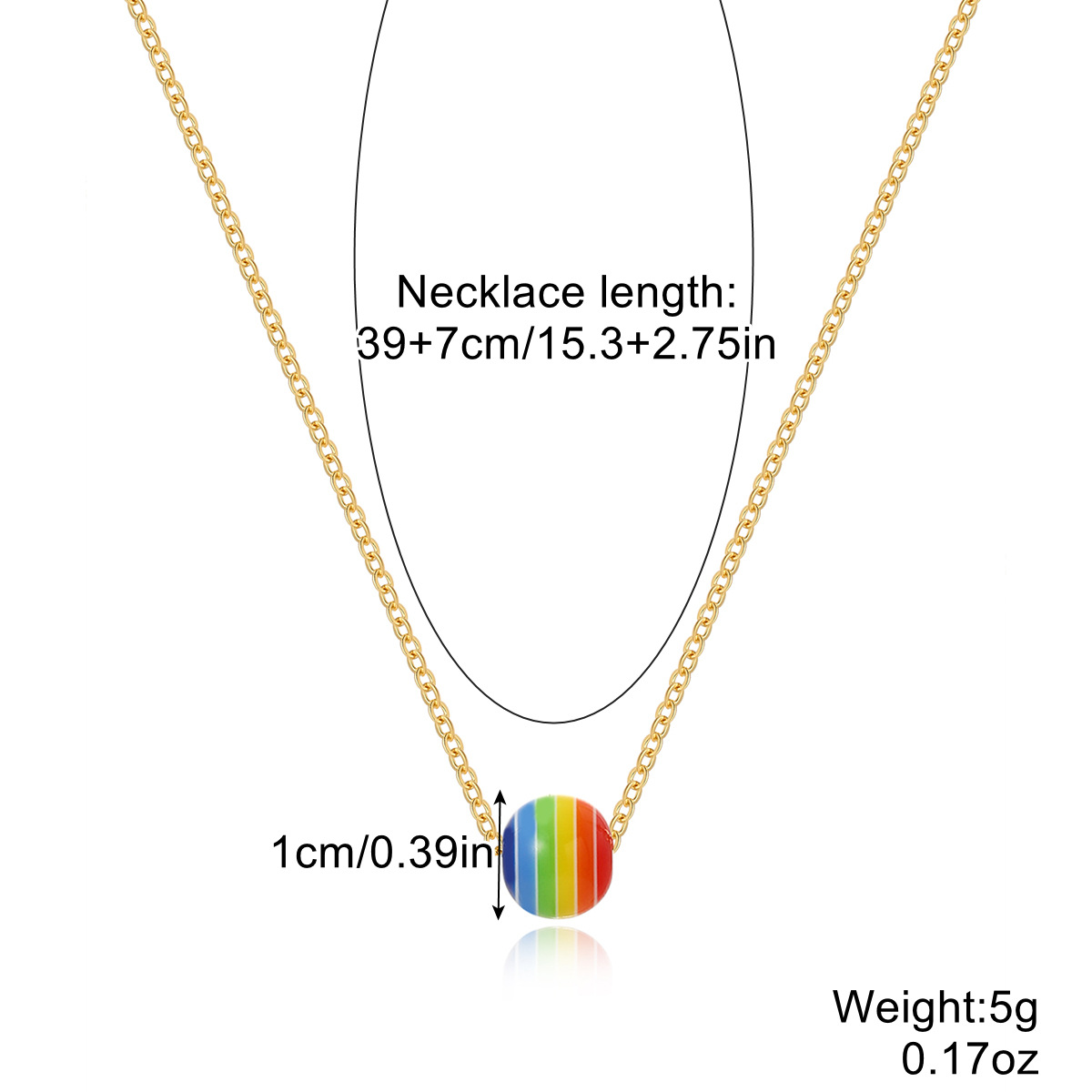 N2305-47 rainbow beads
