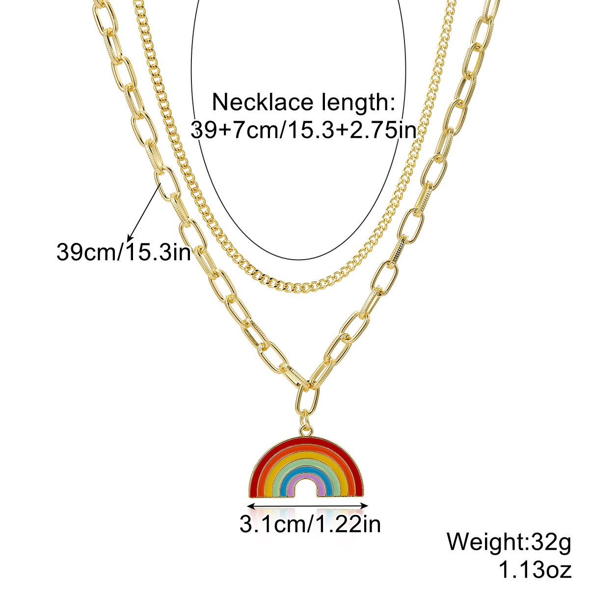 N2305-51 Double Chain Rainbow