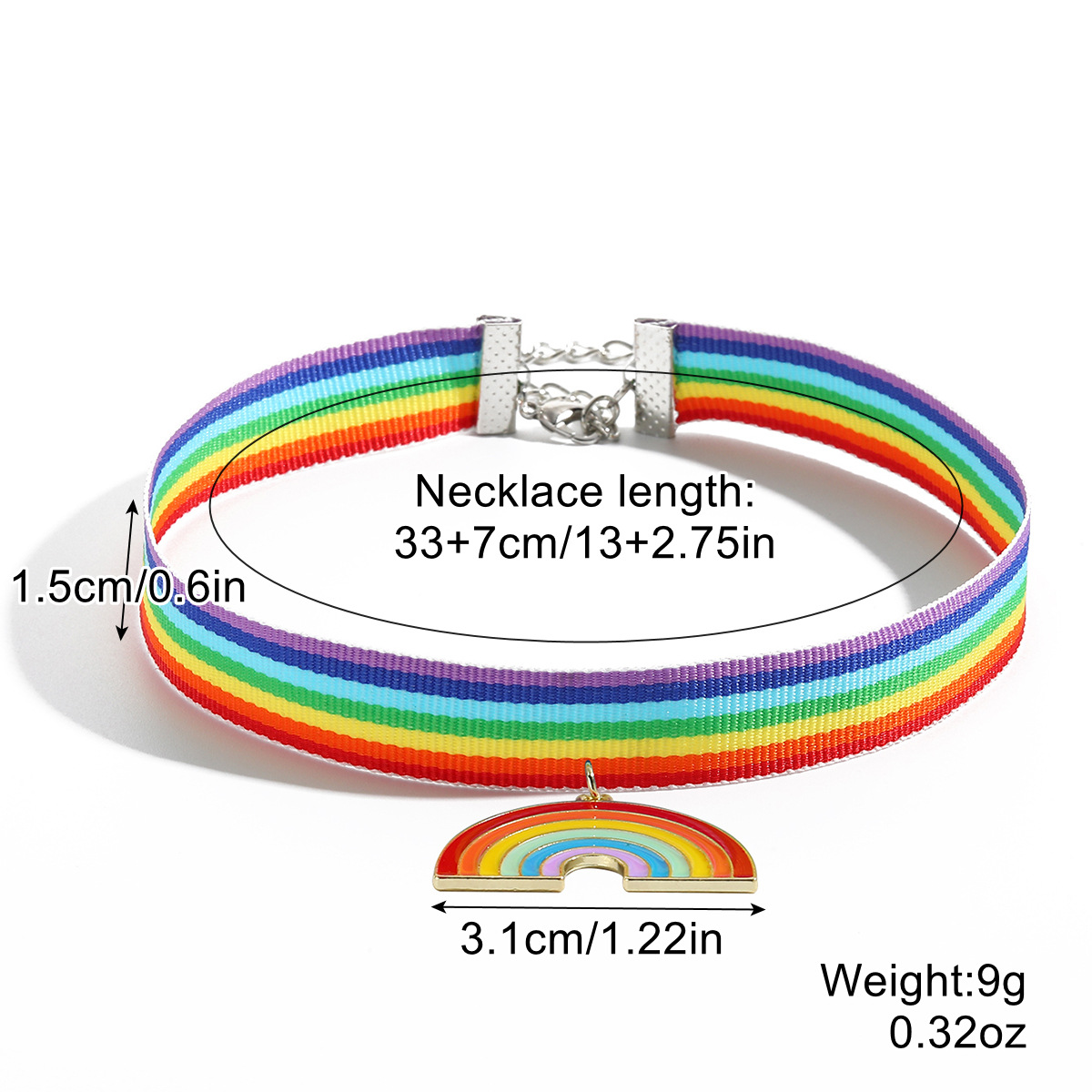 N2305-53 Rainbow Pendant Neck Chain