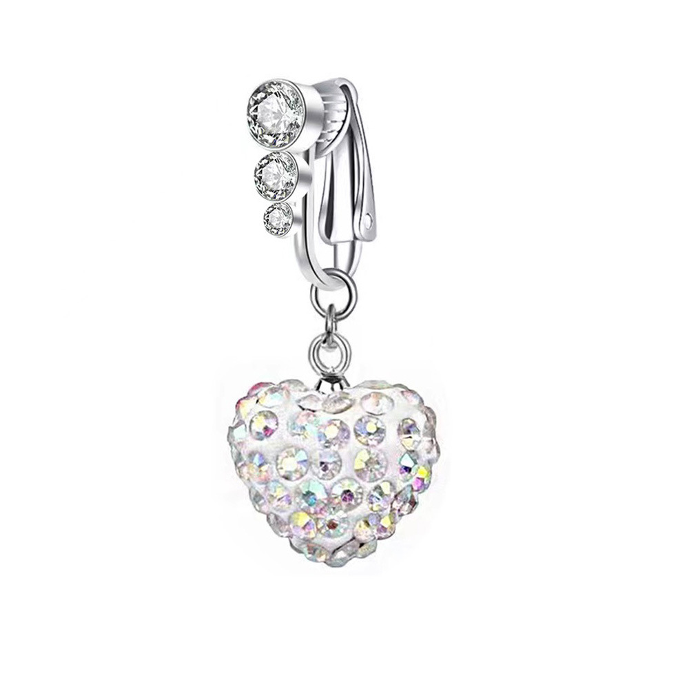 No. 5 heart-shaped white AB multi-Diamond