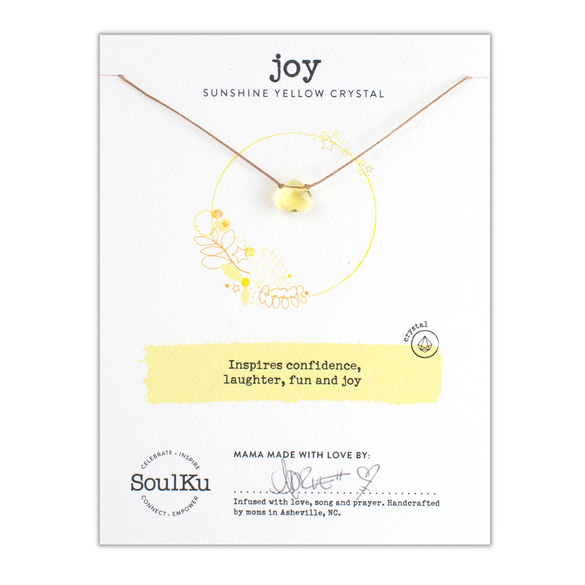 Yellow water drop necklace   card