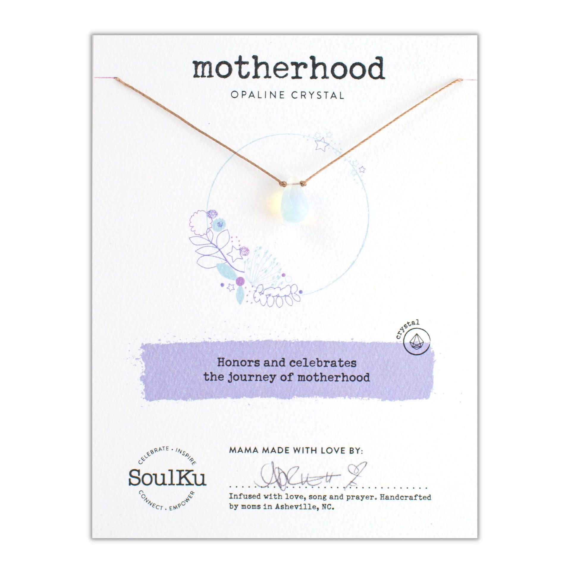 Opal water drop necklace   card