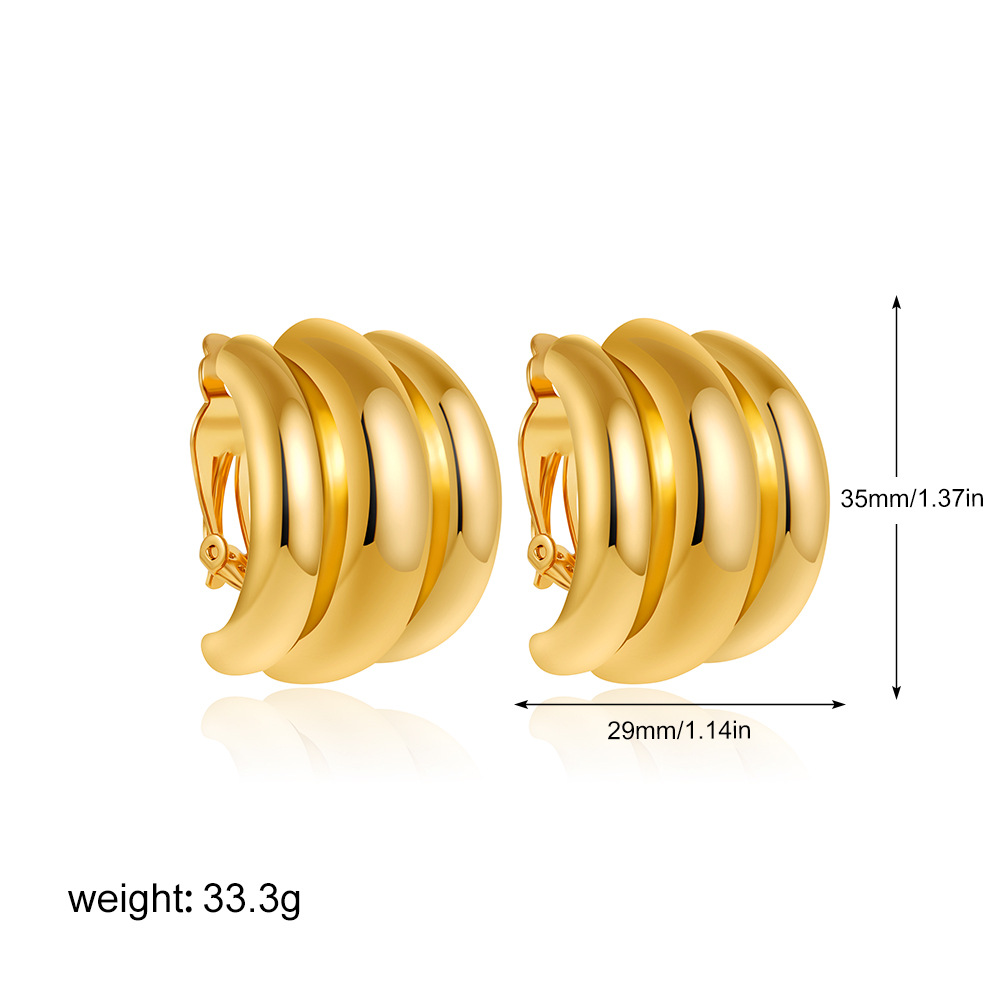Gold glossy earrings