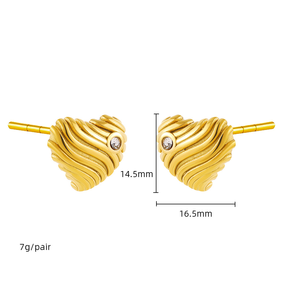 Golden stainless steel heart