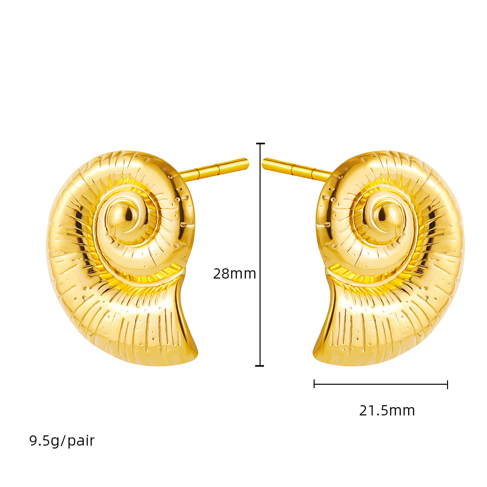 Gold stainless steel conch