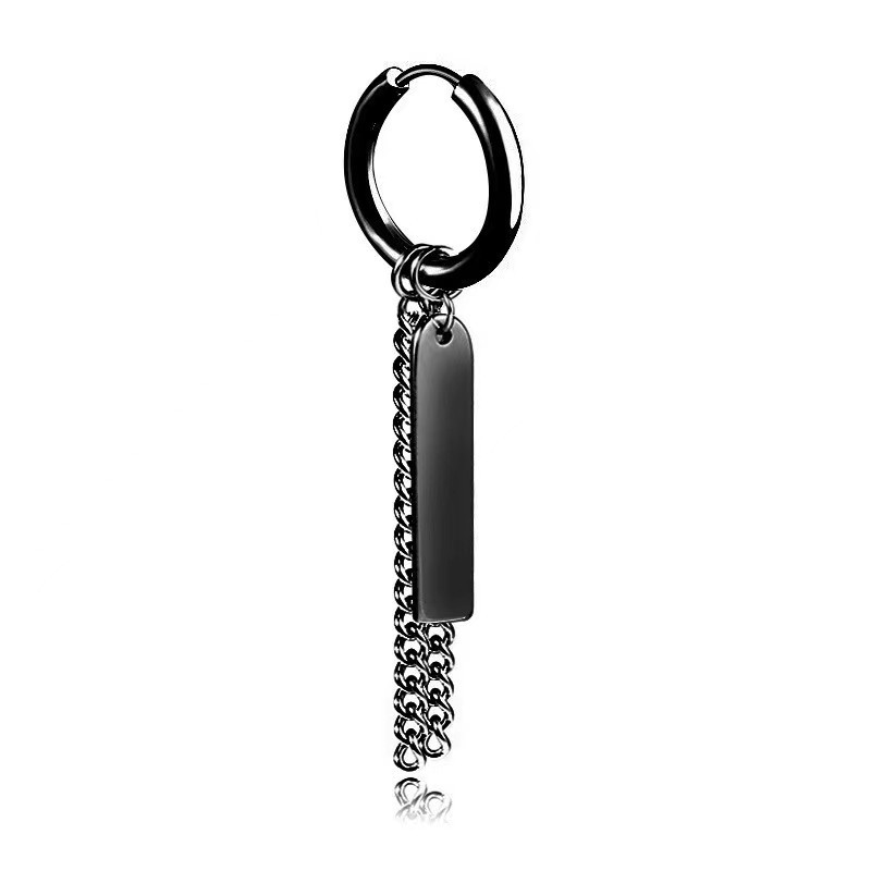 Chain earrings Black