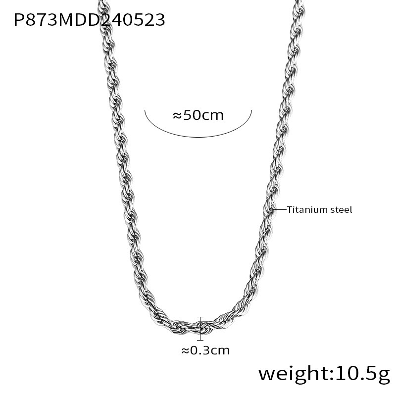 P873-thick steel twist chain 50cm