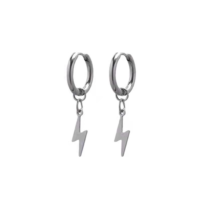 Lightning Earrings Steel
