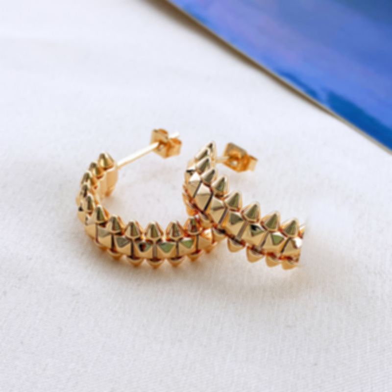 Rose gold bullet earrings