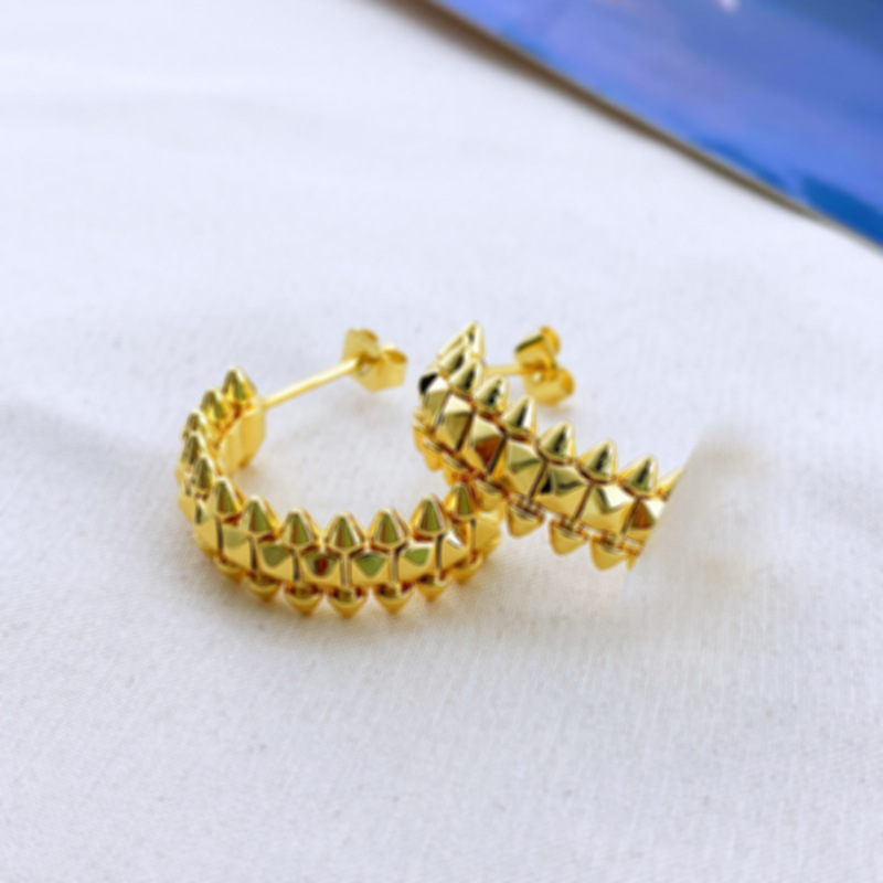 Gold bullet earrings