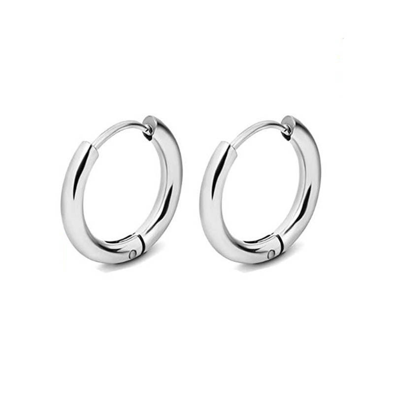 20mm coil earrings steel color