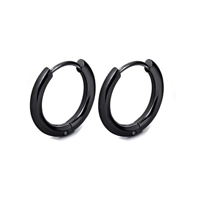 18mm coil earrings Black