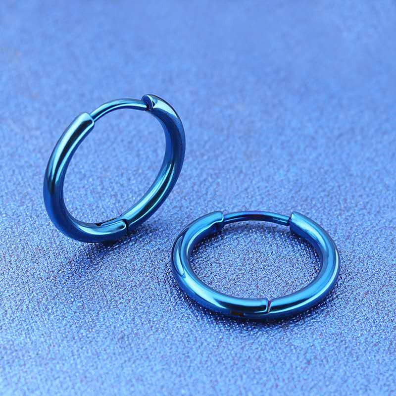 20mm coil earrings Blue