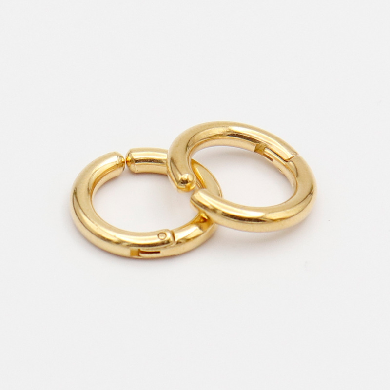12mm ear clip gold