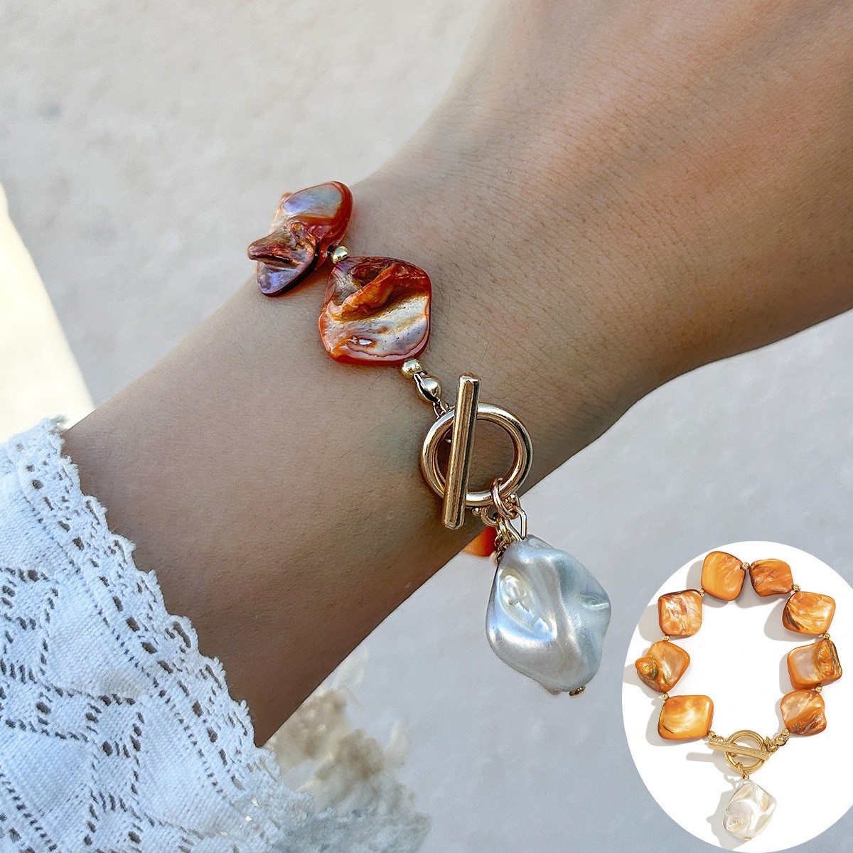 bracelet orange 2487