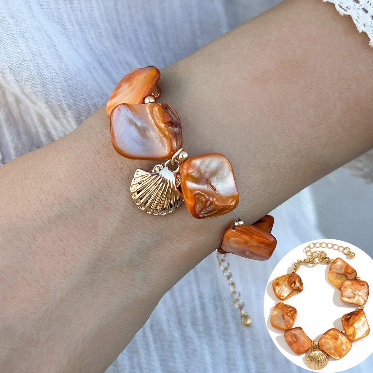 bracelet orange 2488