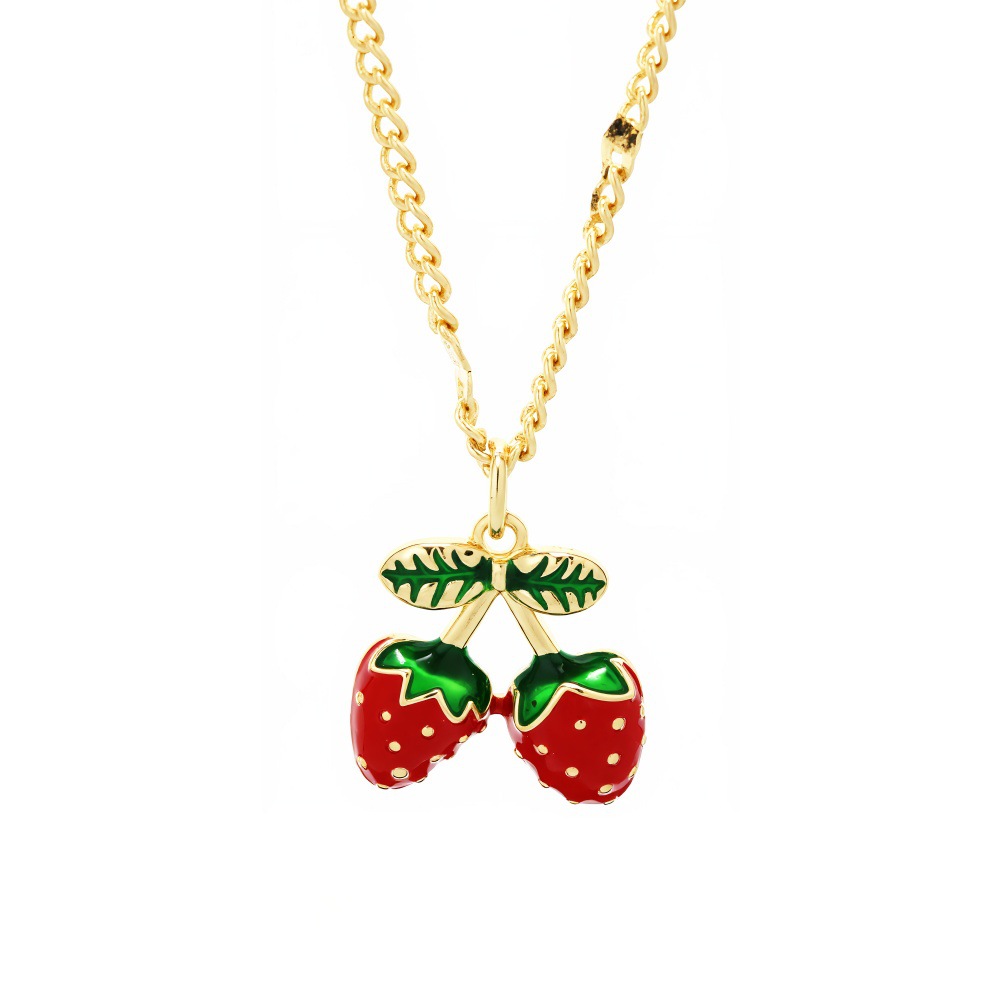 NE2643- Two strawberries on one side