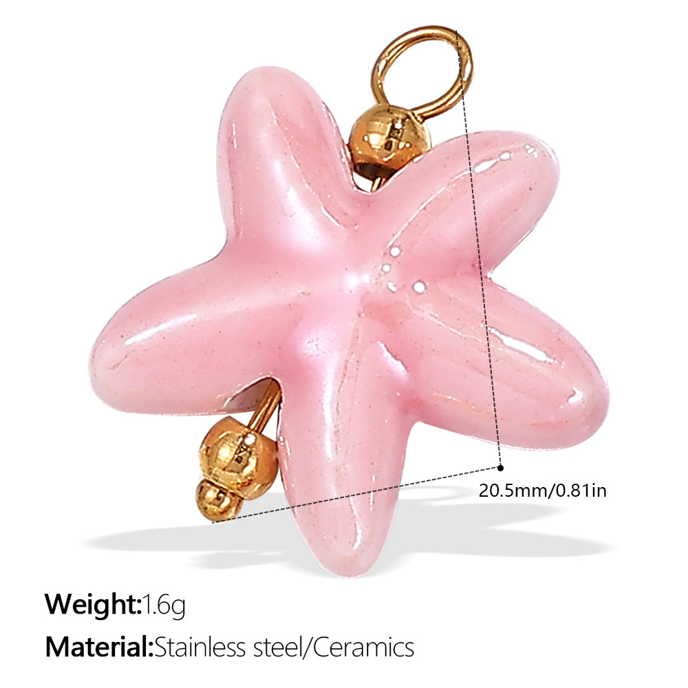 Pj355pkg pink ceramic pendant